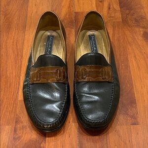 Johnston & Murphy Black and Brown Leather Loafers